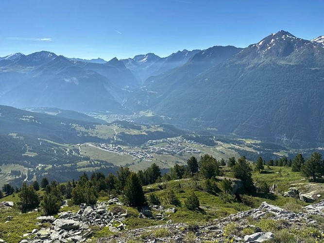 Vue d'Aussois du col du Barbier