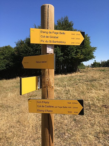 signalétique staion des Monts d'Olmes