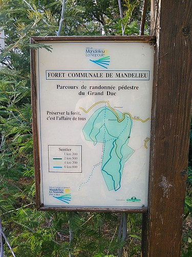 La caret de toutes les pistes disponibles dans cette zone