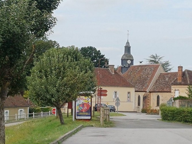 Vue du bourg au départ des randonnées