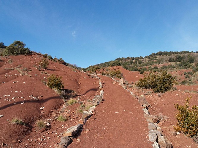 Sentier dans les ruffes du Salagou 1.Photo CDRP.