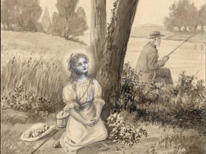 A la pêche avec papa autour de Lisieux (sr marie du Saint Esprit carmélite à Lisieux)