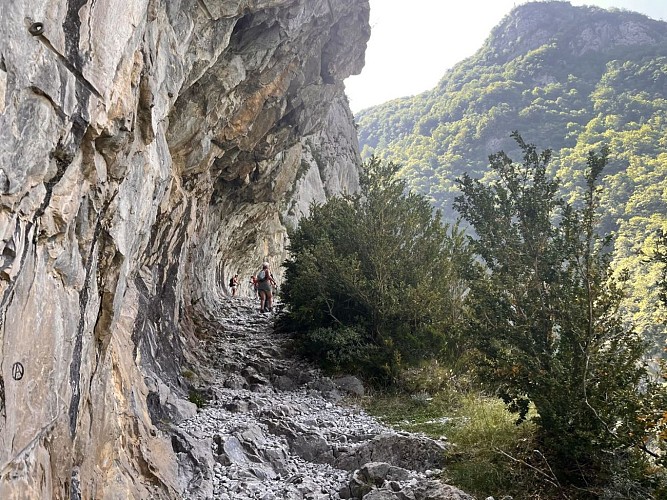 Randonneurs au chemin de la mâture 