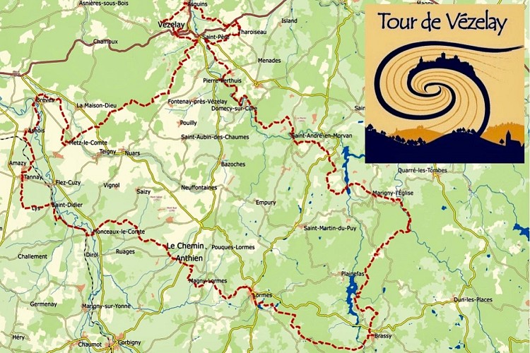 Carte Tour de Vezelay