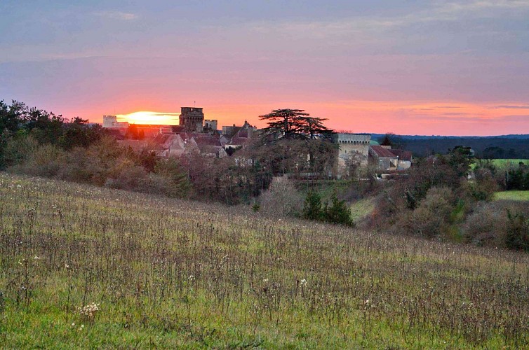 Vue sur village de Druyes