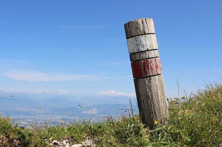 GR 9 wandelpad + uitzicht op de Mont Blanc