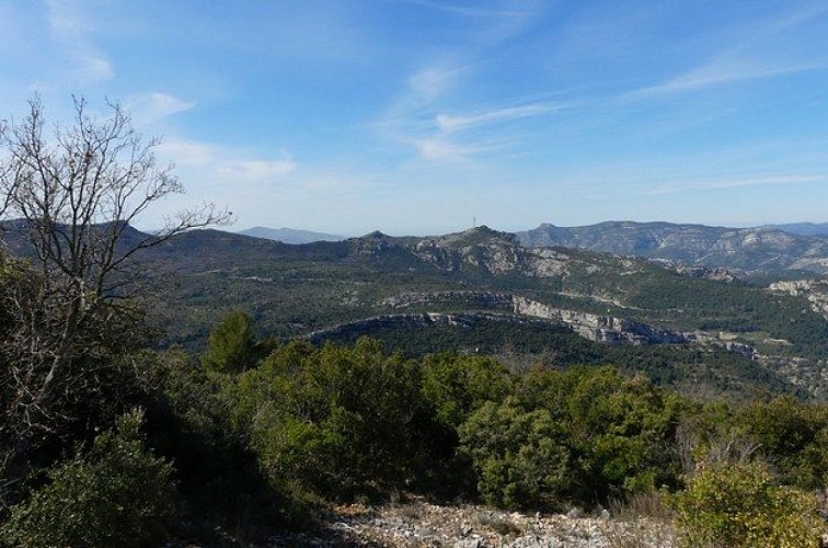 La vue sur le Regagnas le long de l'itinéraire