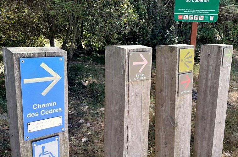 Départ des 4 itinéraires balisés