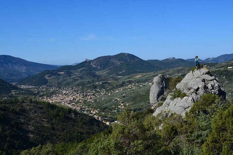 Vue panoramique au-dessus du rocher de l'aiguille