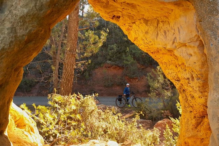 Sur les Ocres à vélo