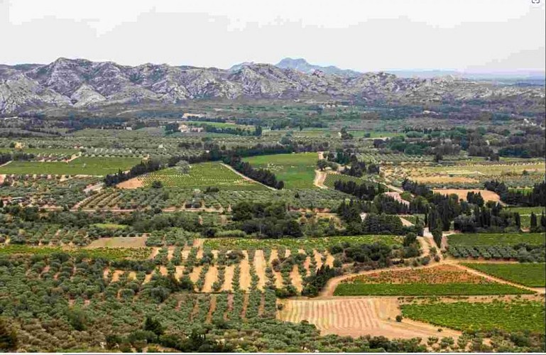 Vue sur la plaine depuis les Baux-de-Provence