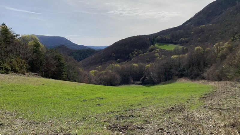 Vue sur la montagne Miélandre depuis le col Imbert