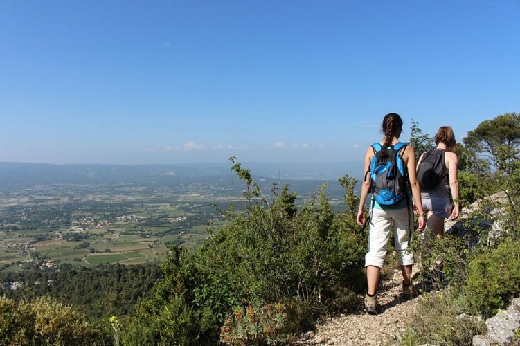 A l'amorce de la descente sur le versant nord