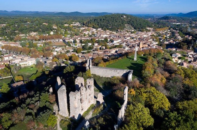 Le château de Valbelle et le village de Tourves