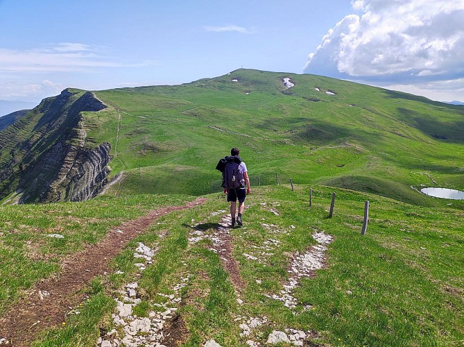 Een wandeling over de bergkammen