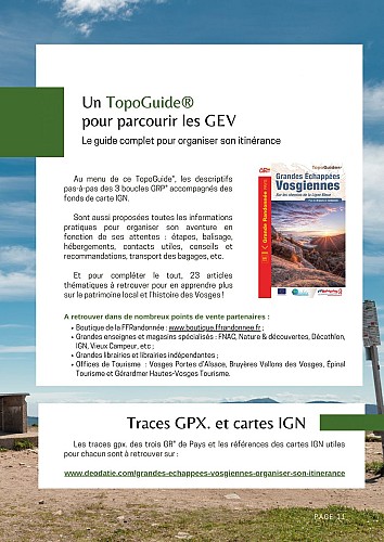 GR DE PAYS : LE TOUR DE LA VOLOGNE - GRANDES ECHAPPÉES VOSGIENNES (GROSSE AUSFLÜGE IN DIE VOGESEN)