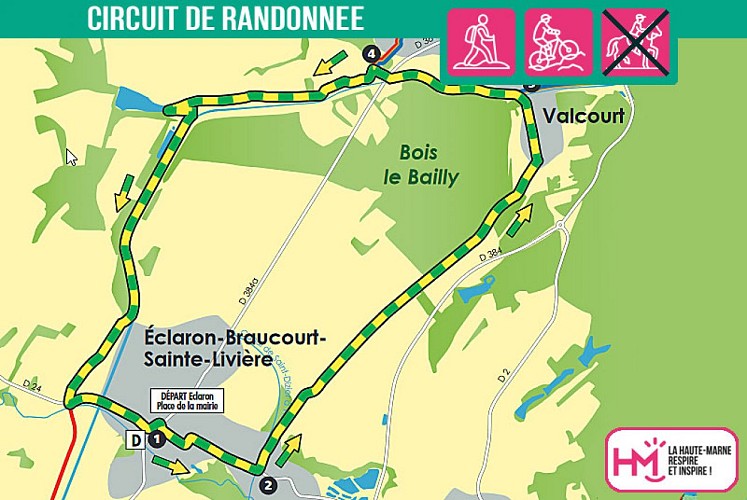 Carte du circuit de randonnée la Grange Robert