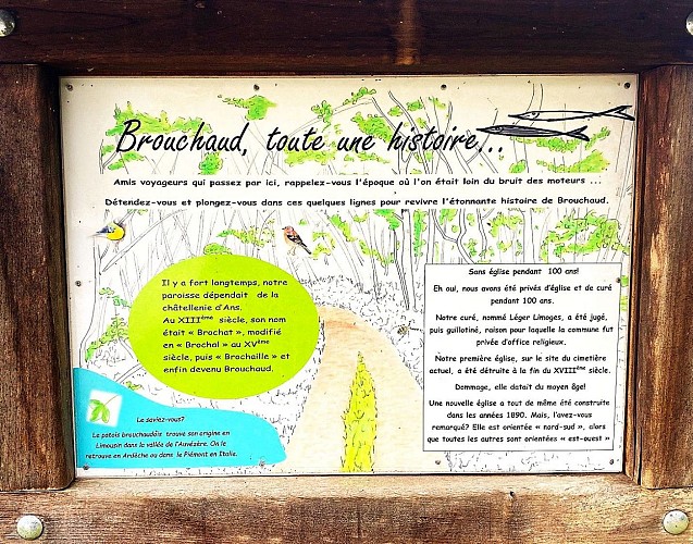 BROUCHAUD-Boucle des Orchidées-Panneau d'info Village