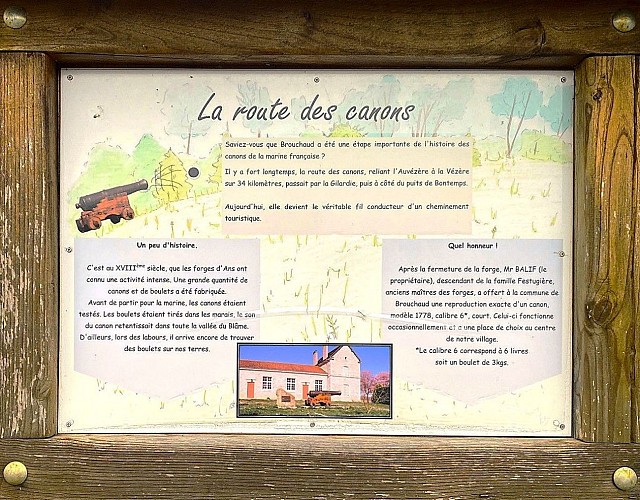 BROUCHAUD-Boucle des Orchidées-Panneau d'info Canons