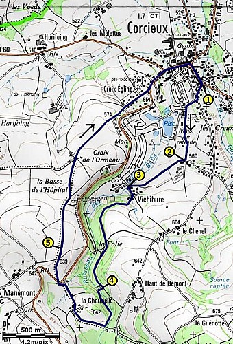 WANDELING - LA FOLIE - LA CROIX DE L'ORMEAU - A2