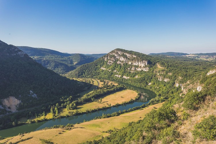 Randonnée - Rochers du Jarbonnet - Prairie de la rivière d'Ain