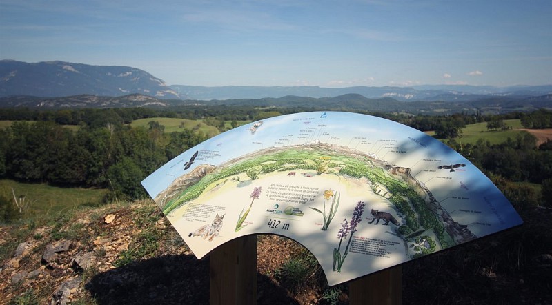 Table d'orientation sur le parcours trail de Contrevoz