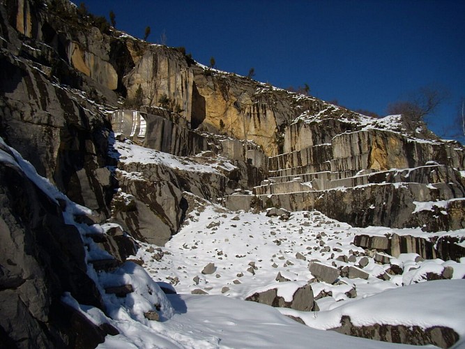 Carriere de Marbre Balacet en hiver