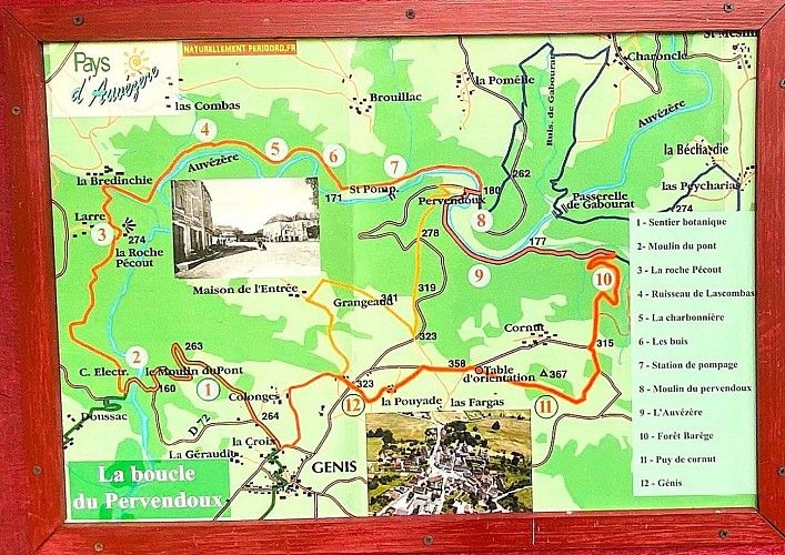 GENIS-Boucle des Coteaux et des Forges-Panneau d'info