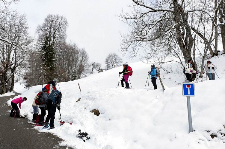 au-dessus de "Le Plan", au croisement avec la route qui mène aux Dzeures