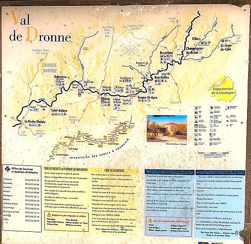 COMBERANCHE-ET-EPELUCHE-Boucle d'Epeluche-Panneau info Dronne