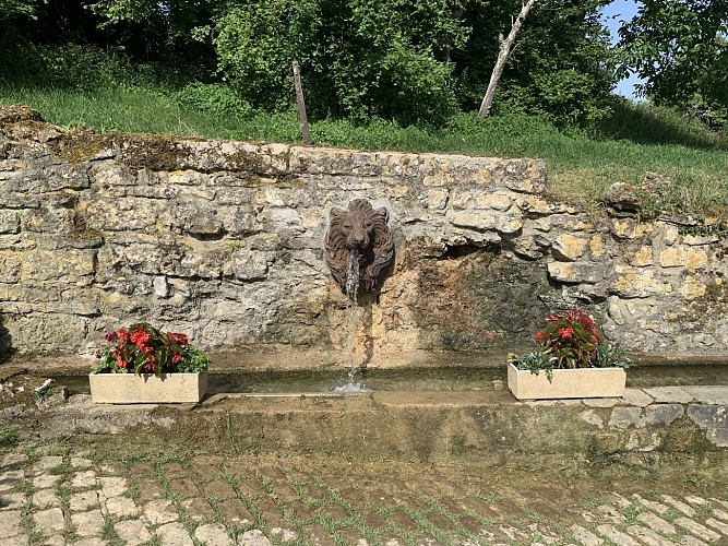 Le lavoir-abreuvoir à Marcy