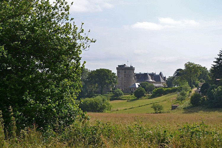 Vue sur le château de La Flocellière