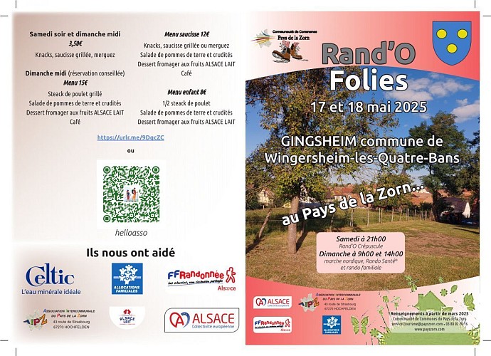 Rand'O Folies 2025  du Pays de la Zorn - Rando Santé® 18-05-2025