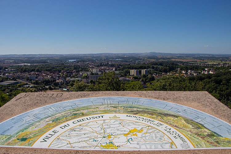 Balades Vertes, Le Creusot : table d'orientation des Combes