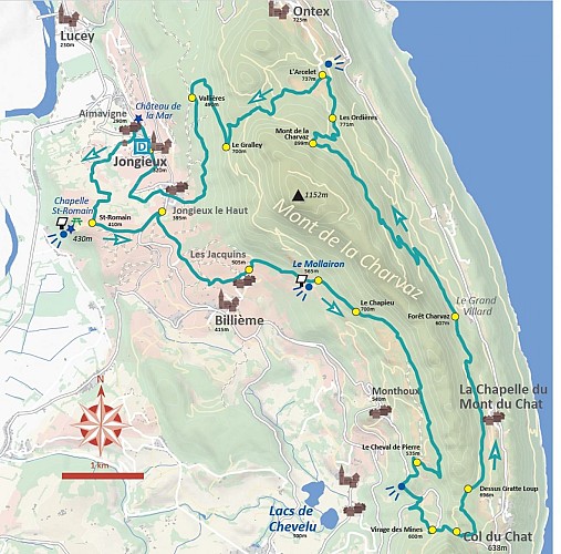 Circuit VTT n° 20 - Tour du Mont de la Charvaz_Jongieux