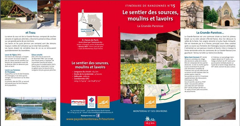 Plaquette le sentier des sources, moulins et lavoirs