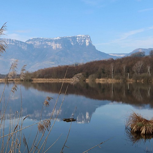 Vue sur le Granier depuis le lac