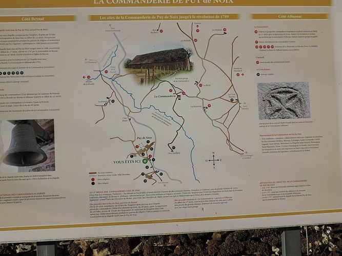 Le territoire de l'ancienne commanderie du Puy de Noix