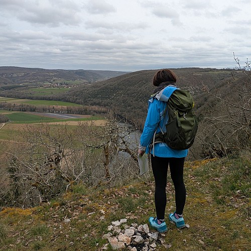 Vue sur Camboulan et la vallée du Lot