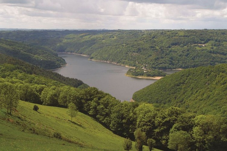 Vue sur la Presqu'île de Laussac depuis Vines