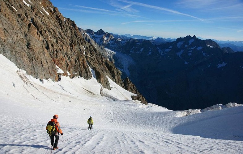Mont-Pelvoux - Descente du glacier des Violettes