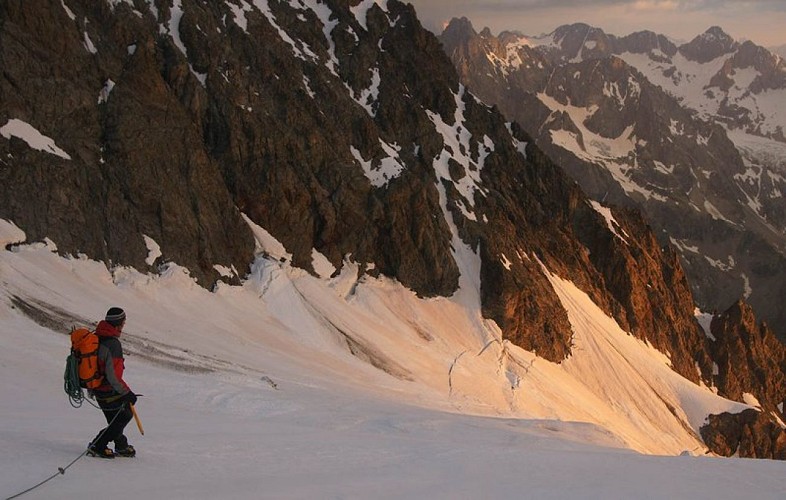 Mont-Pelvoux - Descente du glacier des Violettes