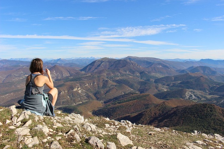 Sommet de la Lance vue sur les Baronnies