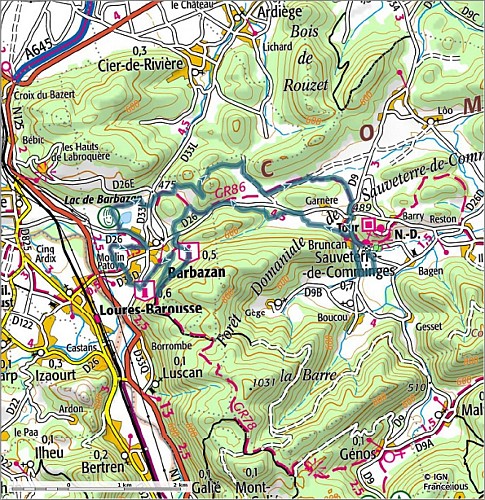 SityTrail - 4426965 - 19 - Au pied du massif du Gar - Carte et profil A4 Portrait