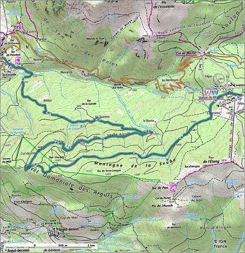 SityTrail - 4426965 - 19 - Au pied du massif du Gar - Carte et profil A4 Portrait