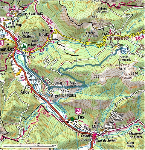 SityTrail - 4426965 - 19 - Au pied du massif du Gar  - Carte et profil A4 Portrait