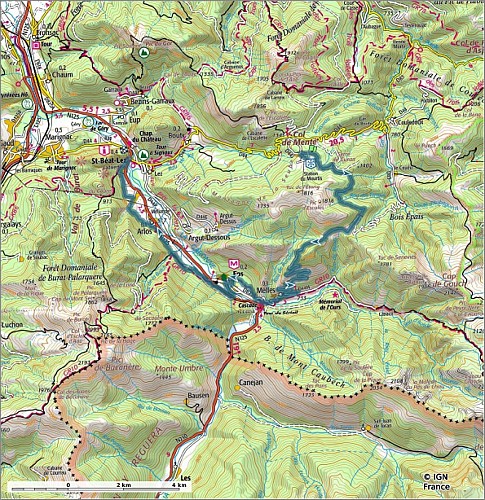 SityTrail - 4426965 - 19 - Au pied du massif du Gar - Carte et profil A4 Portrait