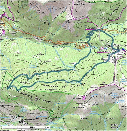 SityTrail - 4426965 - 19 - Au pied du massif du Gar - Carte et profil A4 Portrait