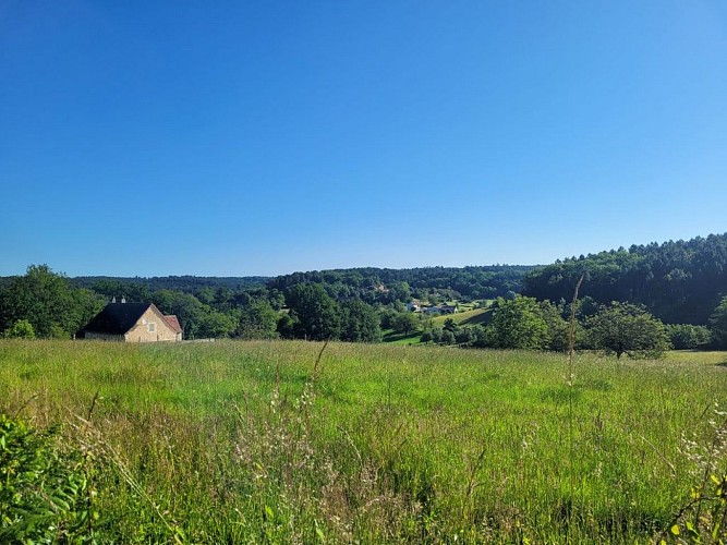 rando boucle de la Lande Chantérac - vue arrivée Boutard