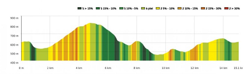 SityTrail - 4426965 - 19 - Au pied du massif du Gar  - Carte et profil A4 Portrait